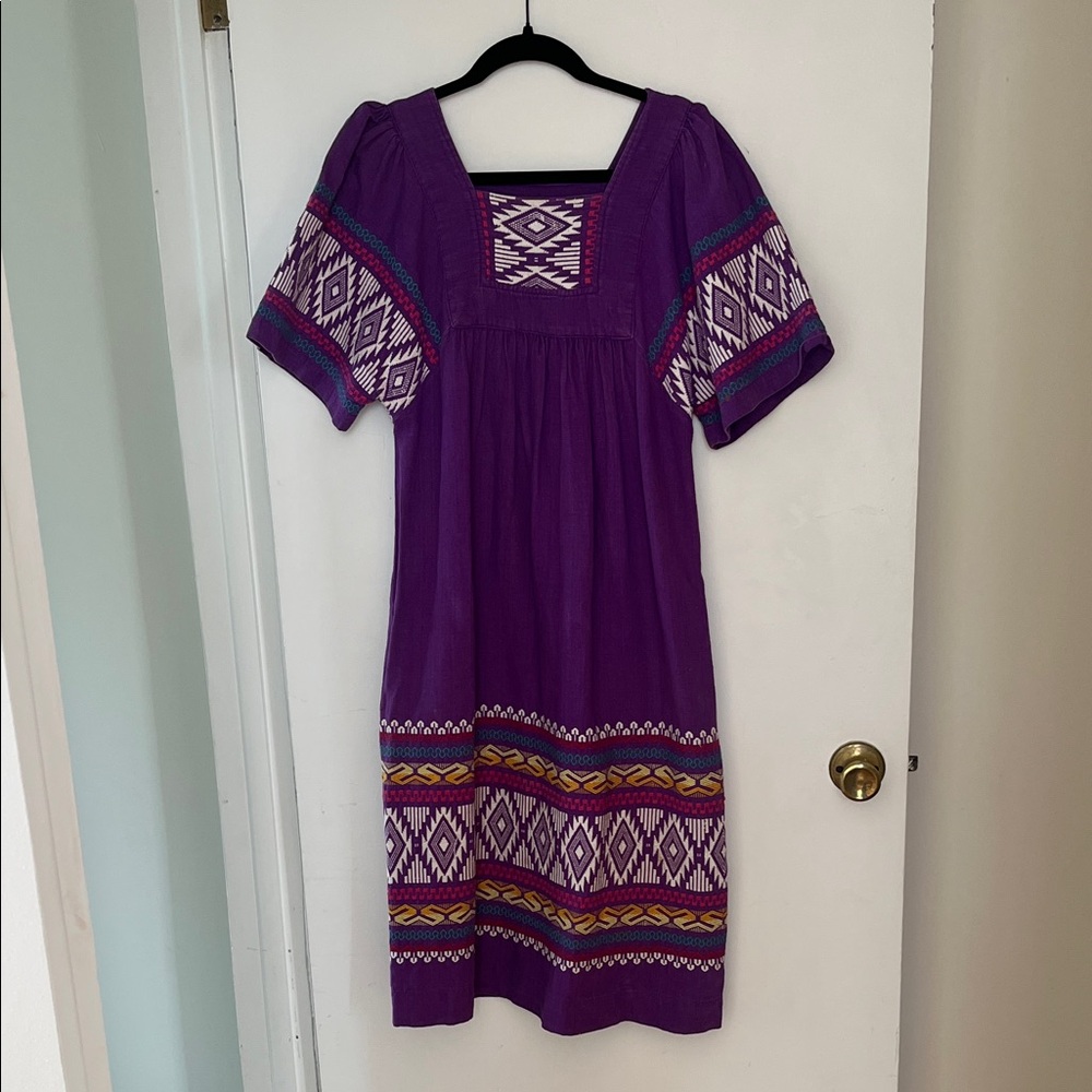 Purple Embroidered Women’s Dress